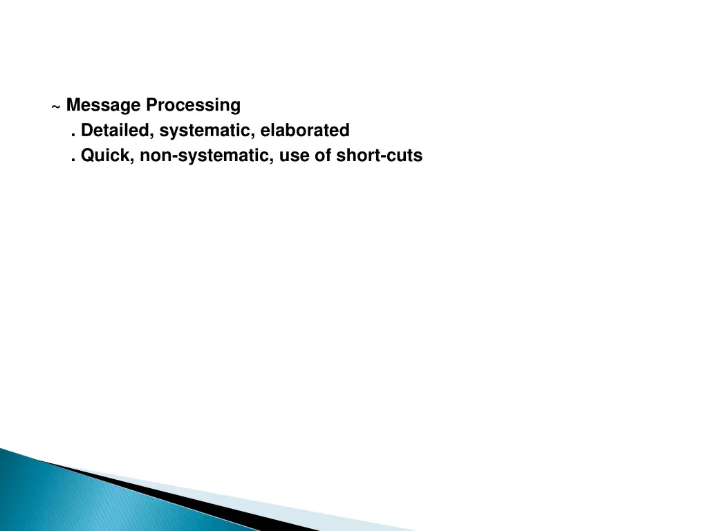 message processing detailed systematic elaborated