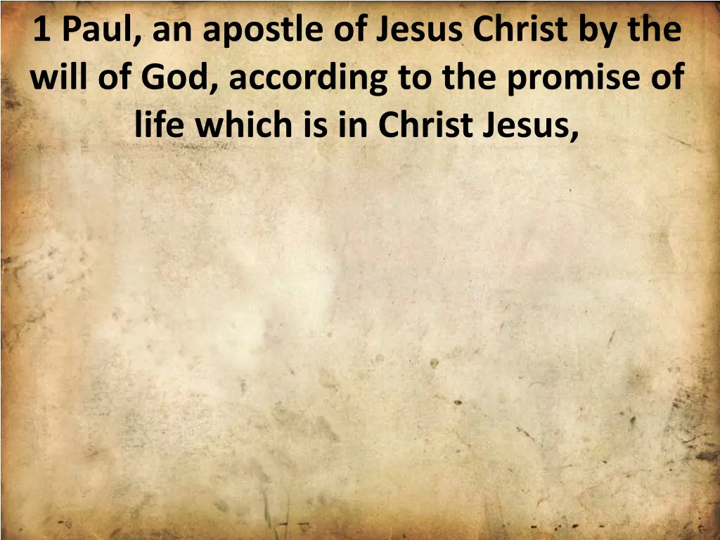 1 paul an apostle of jesus christ by the will 1