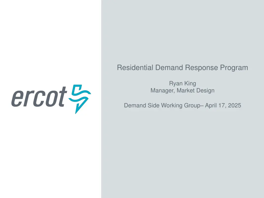 residential demand response program