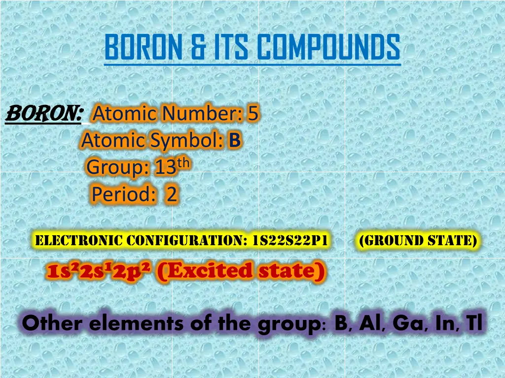 boron its compounds