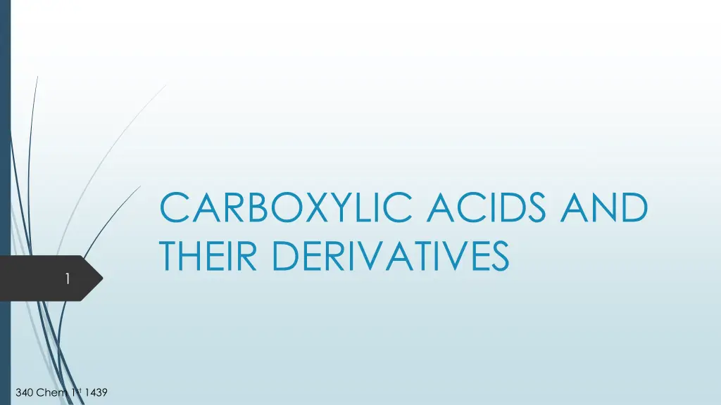 carboxylic acids and their derivatives