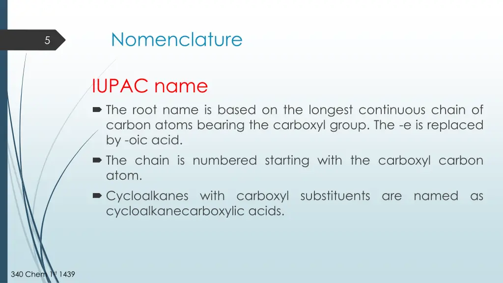 nomenclature