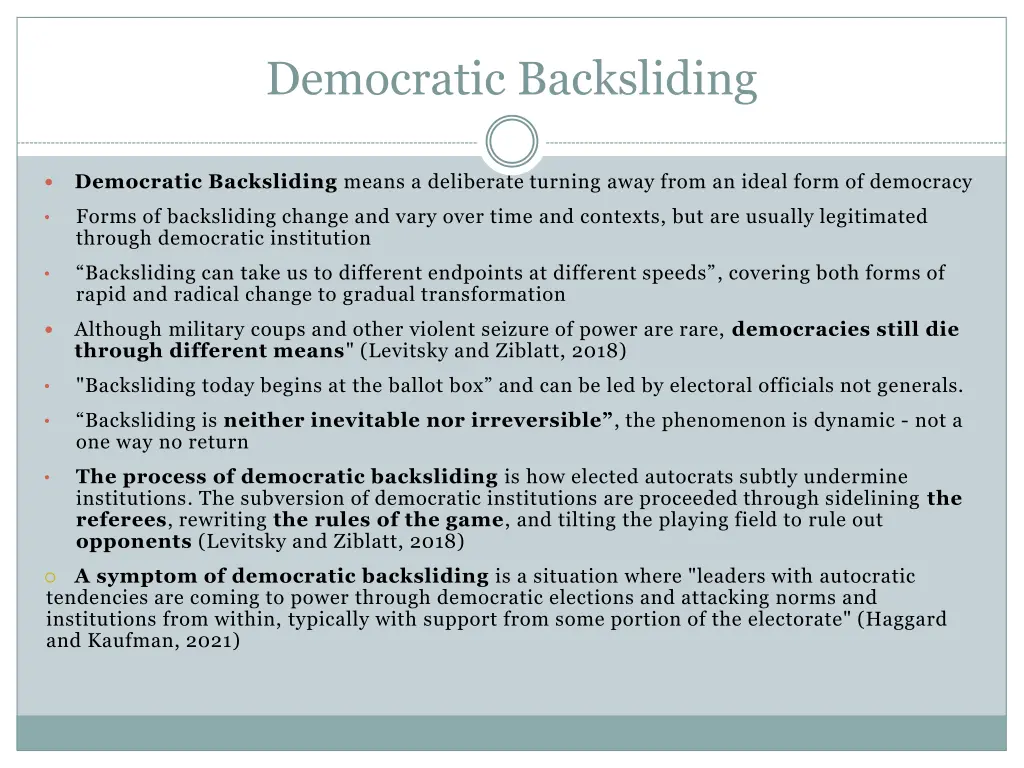 democratic backsliding