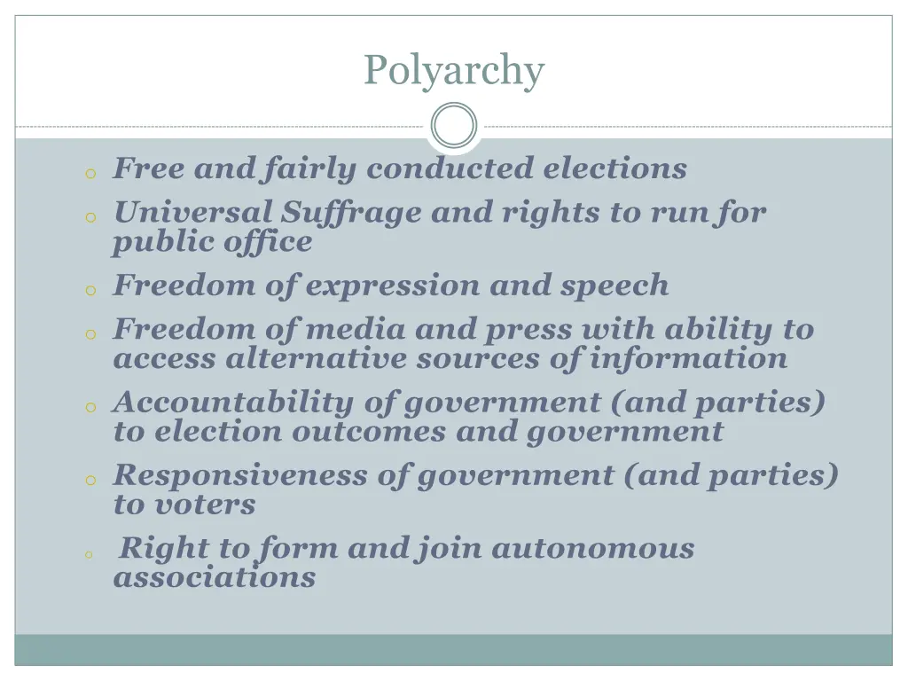 polyarchy