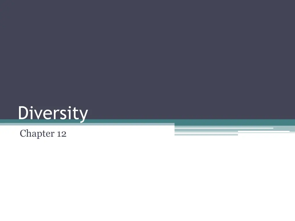 diversity chapter 12