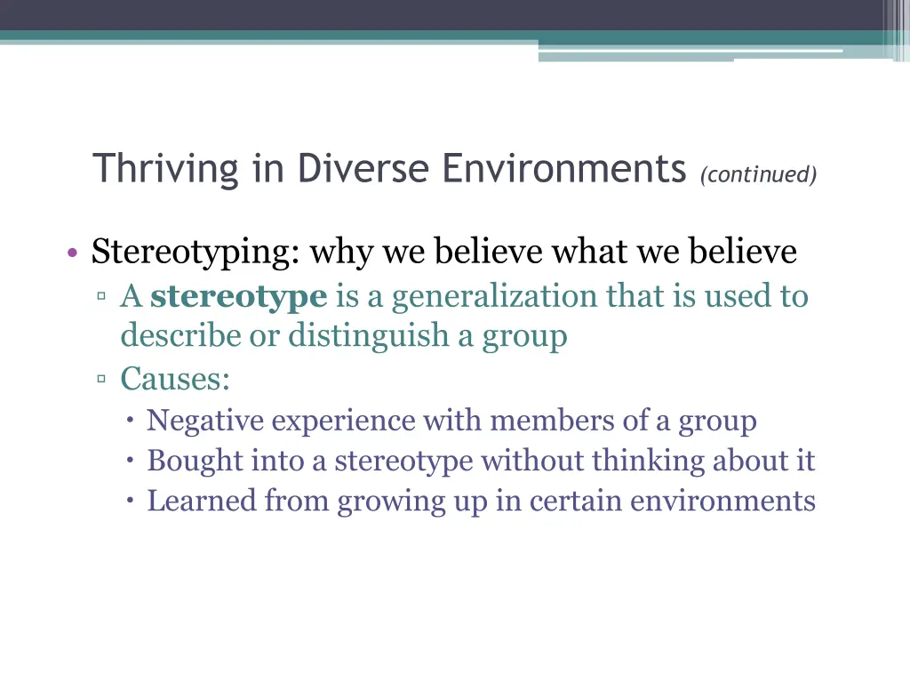 thriving in diverse environments continued 3