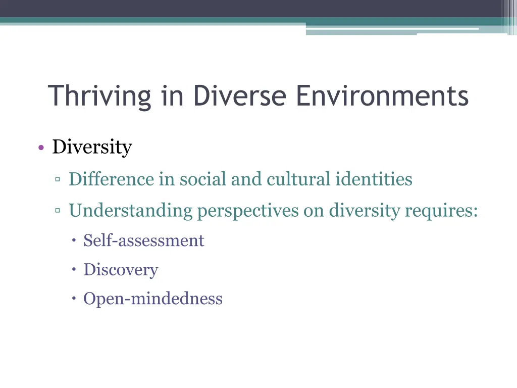 thriving in diverse environments