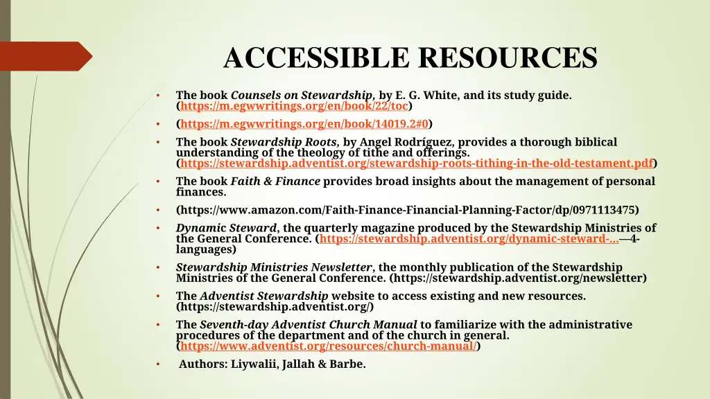 accessible resources