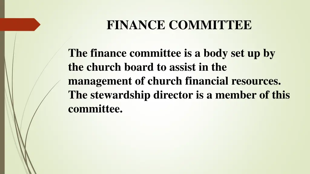 finance committee