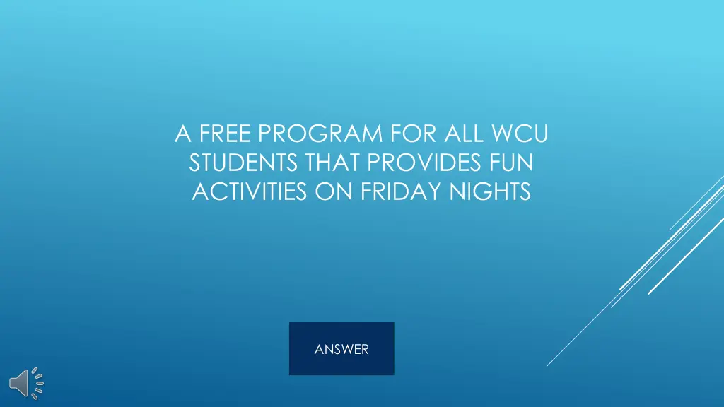 a free program for all wcu students that provides
