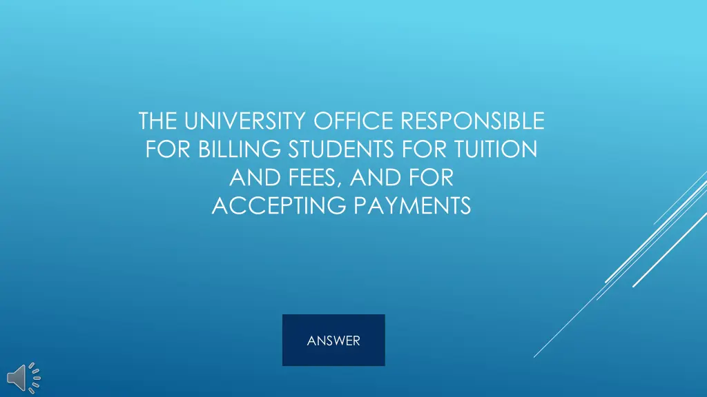 the university office responsible for billing