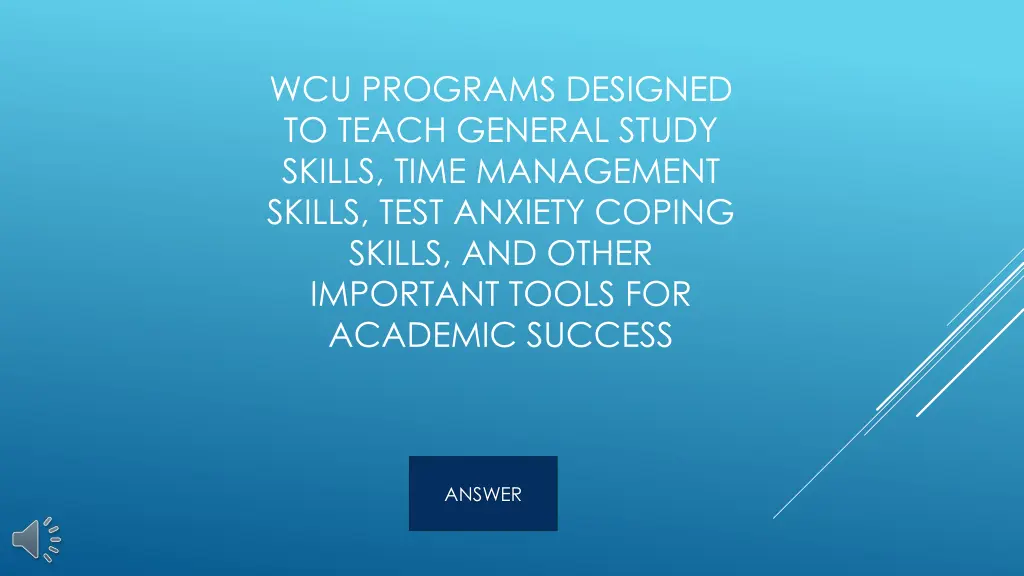 wcu programs designed to teach general study