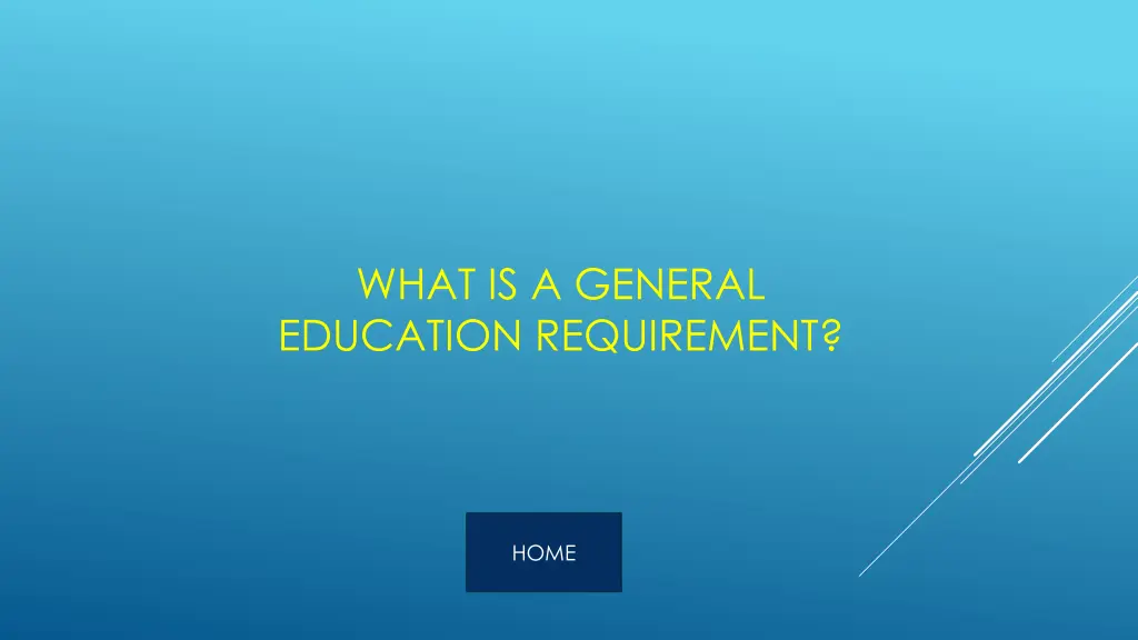 what is a general education requirement