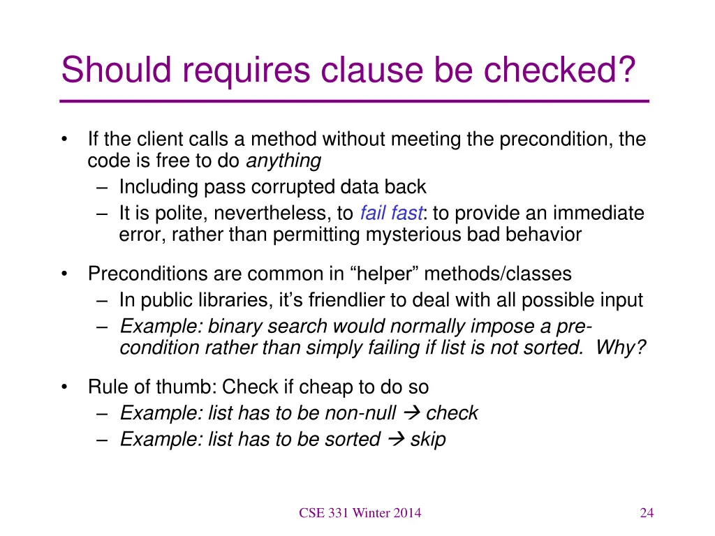 should requires clause be checked