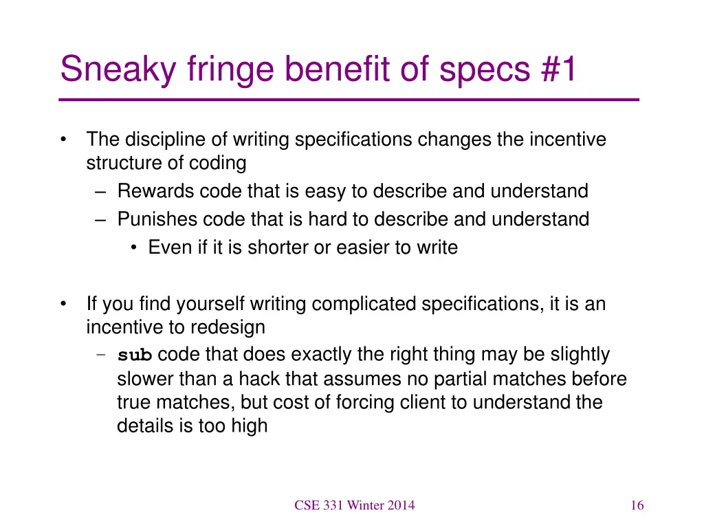 sneaky fringe benefit of specs 1