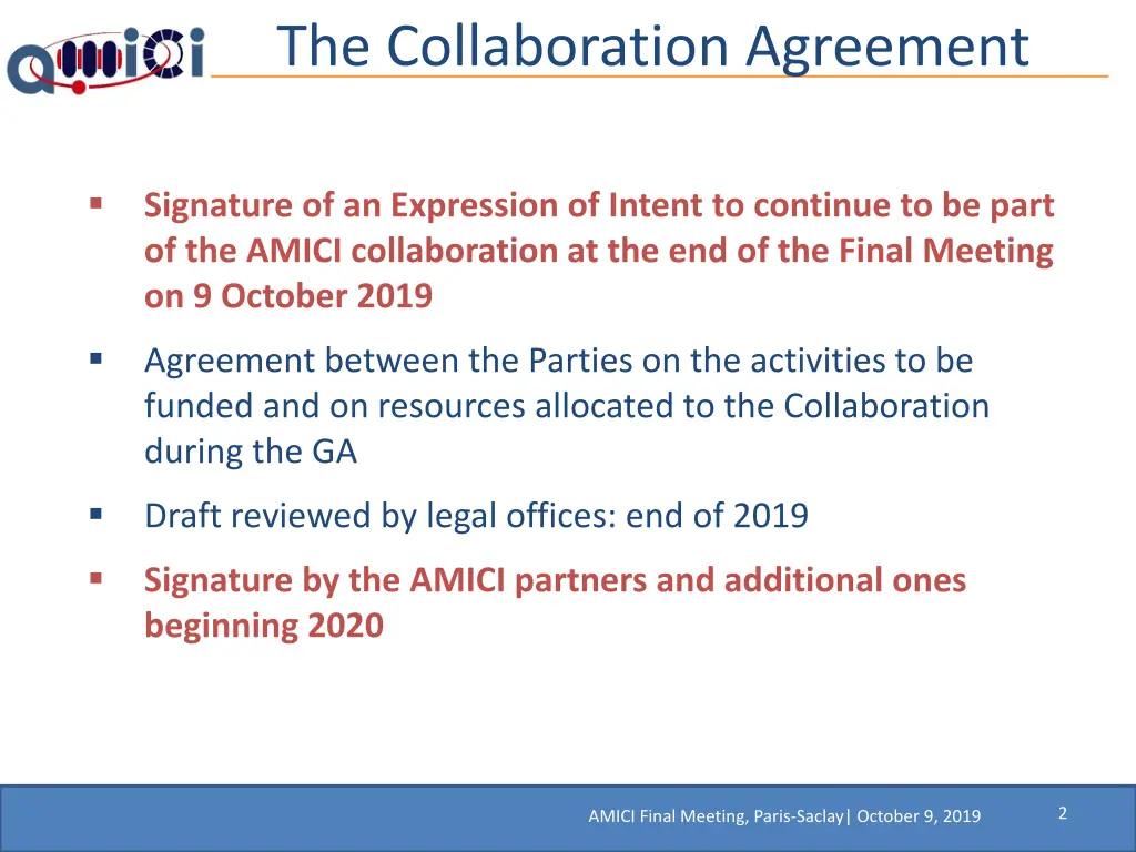 the collaboration agreement
