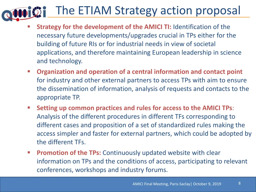 the etiam strategy action proposal 1