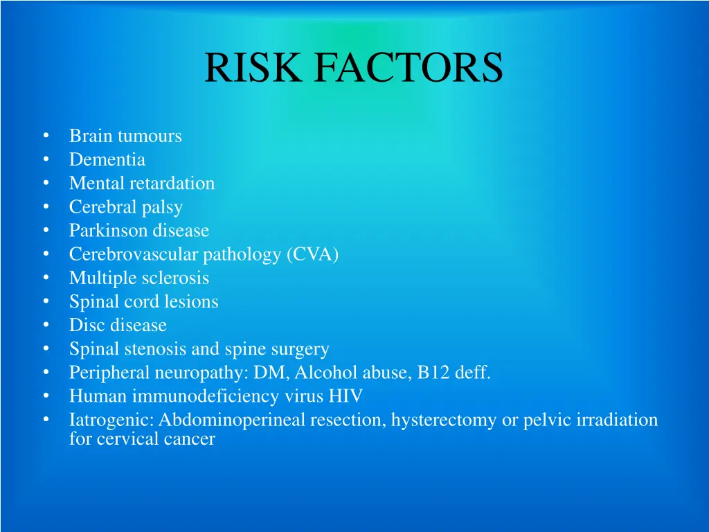 risk factors