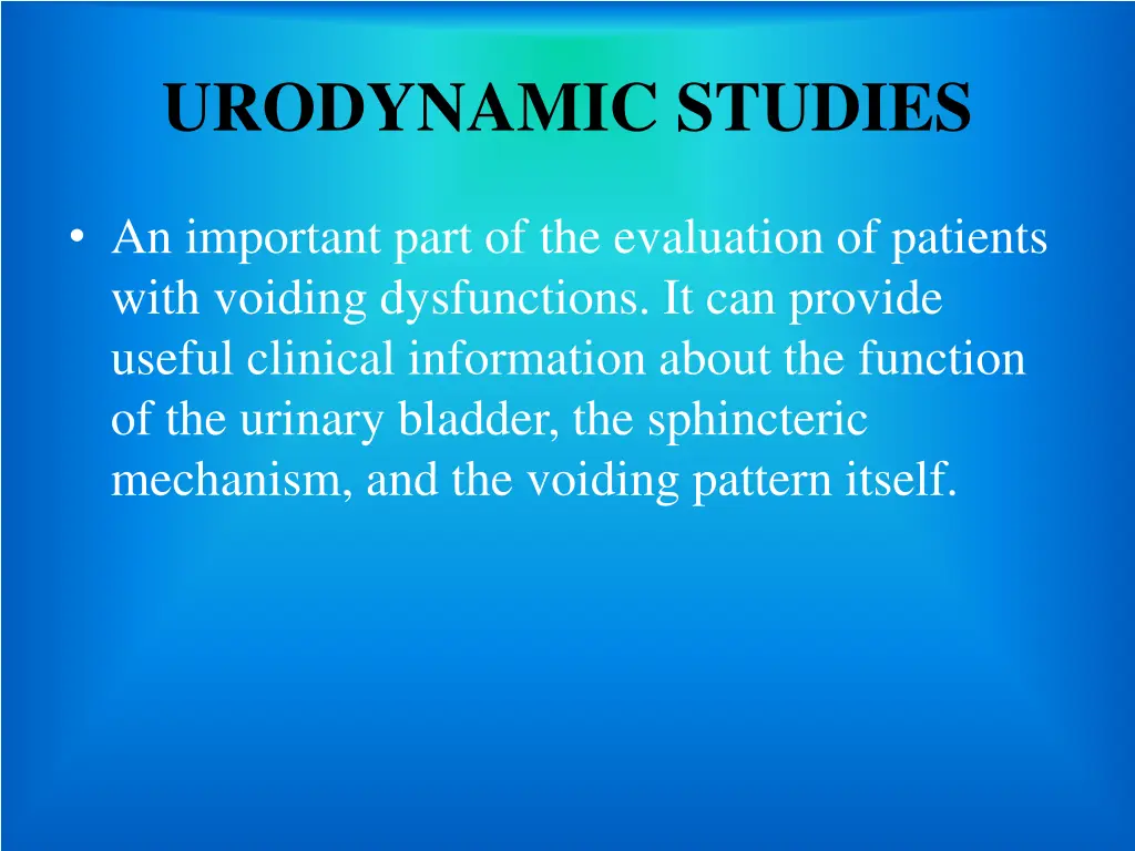 urodynamic studies