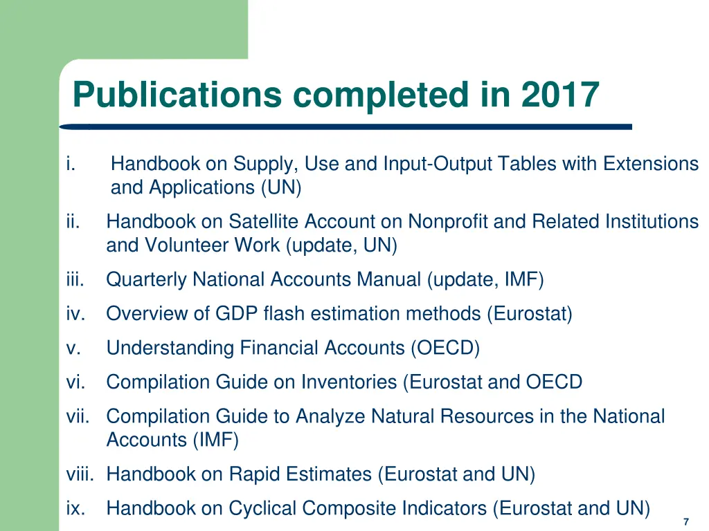 publications completed in 2017