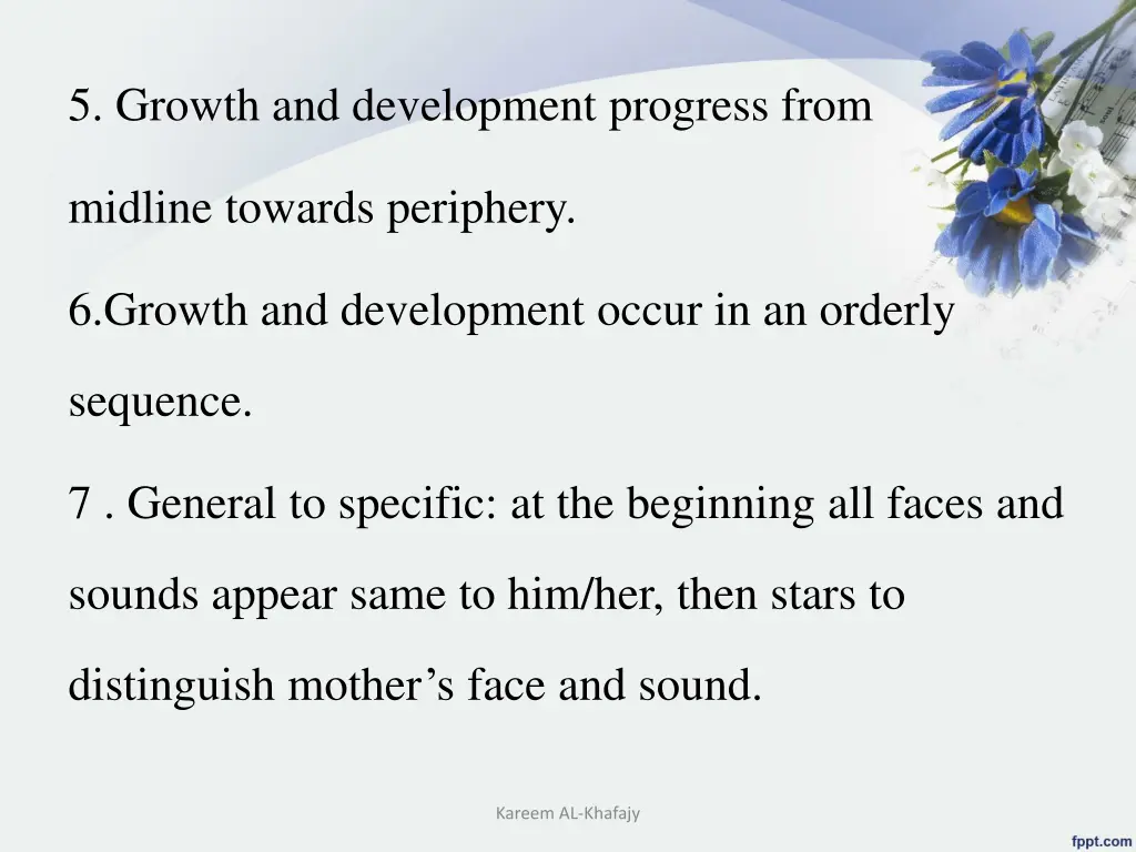 5 growth and development progress from