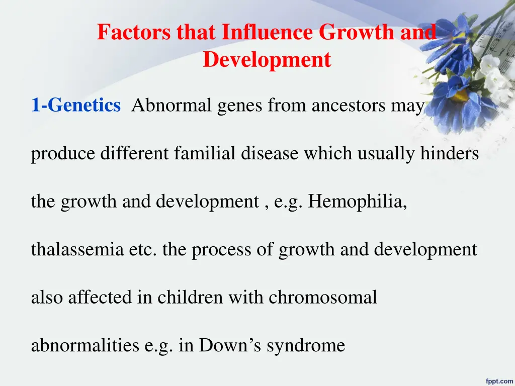 factors that influence growth and development