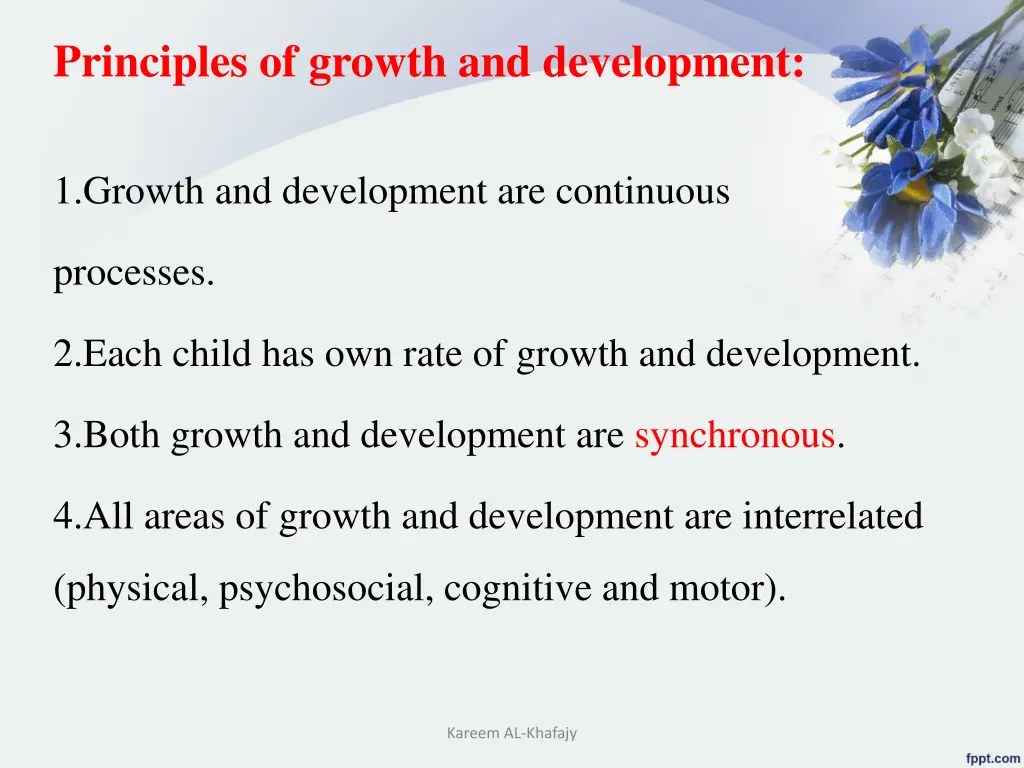 principles of growth and development