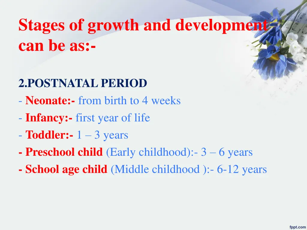 stages of growth and development can be as 1