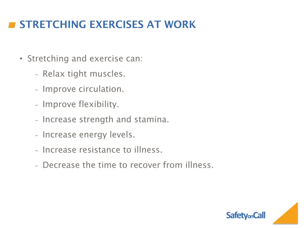 stretching exercises at work