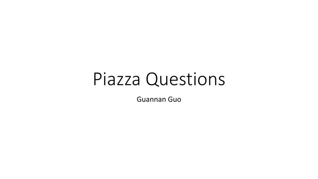 piazza questions
