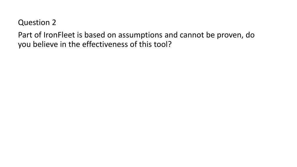 question 2 part of ironfleet is based