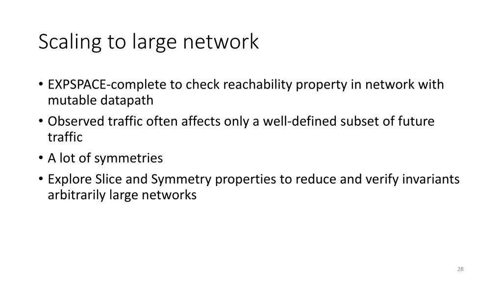 scaling to large network