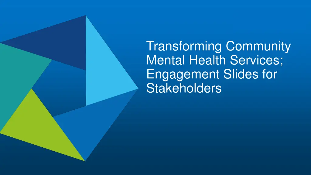 transforming community mental health services