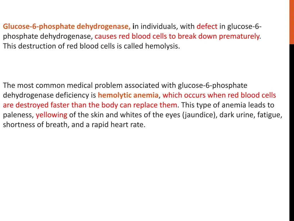glucose 6 phosphate dehydrogenase i n individuals