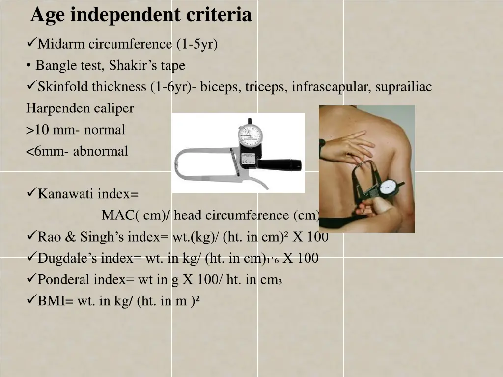 age independent criteria