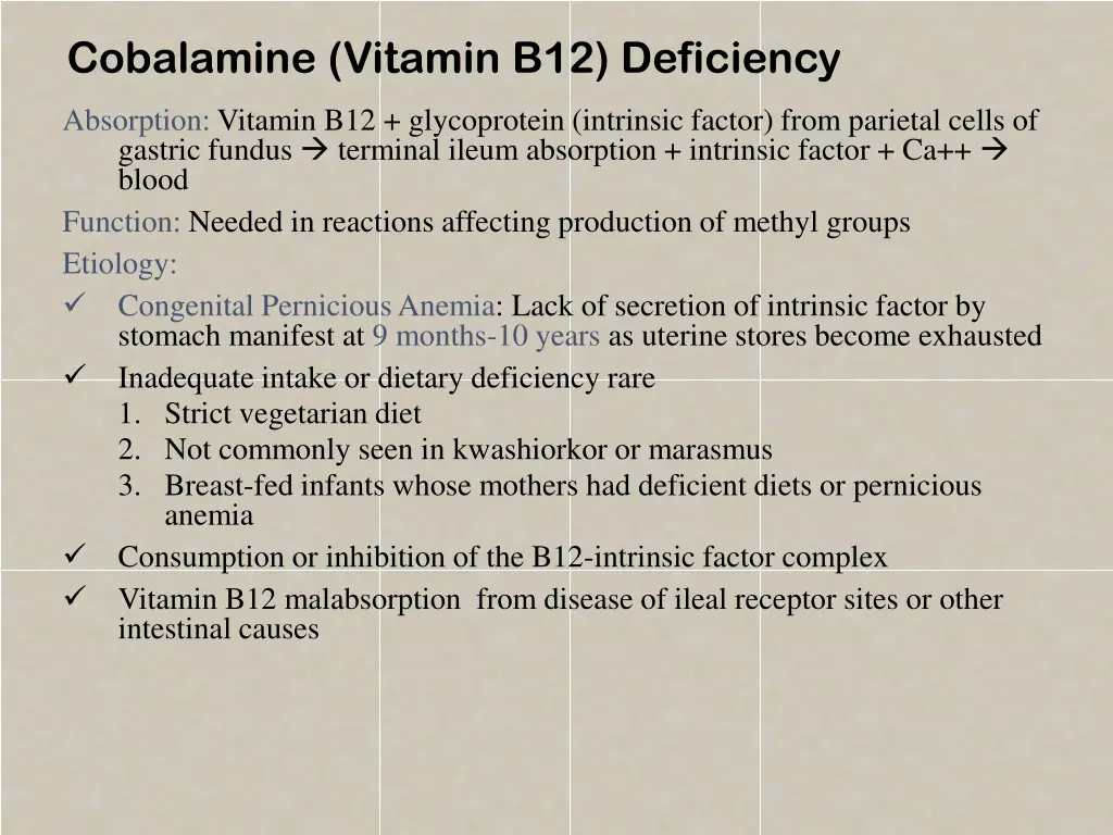 cobalamine vitamin b12 deficiency