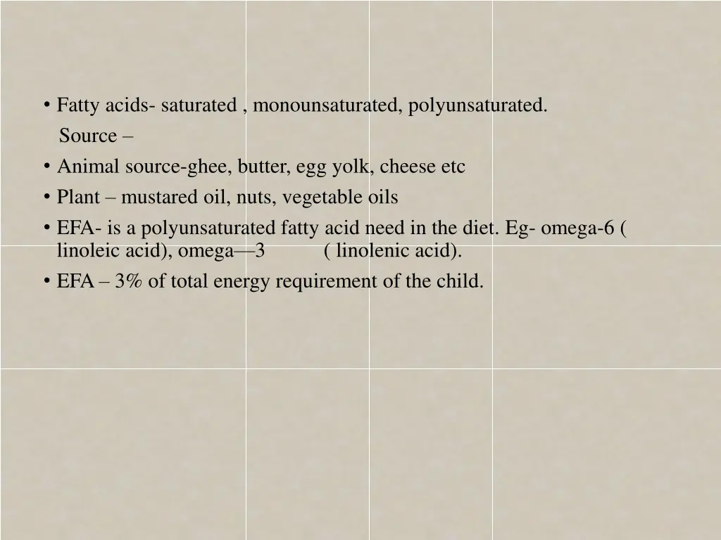 fatty acids saturated monounsaturated