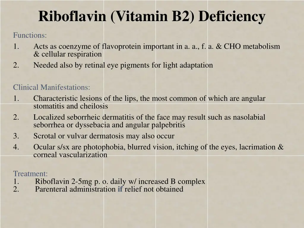 riboflavin vitamin b2 deficiency