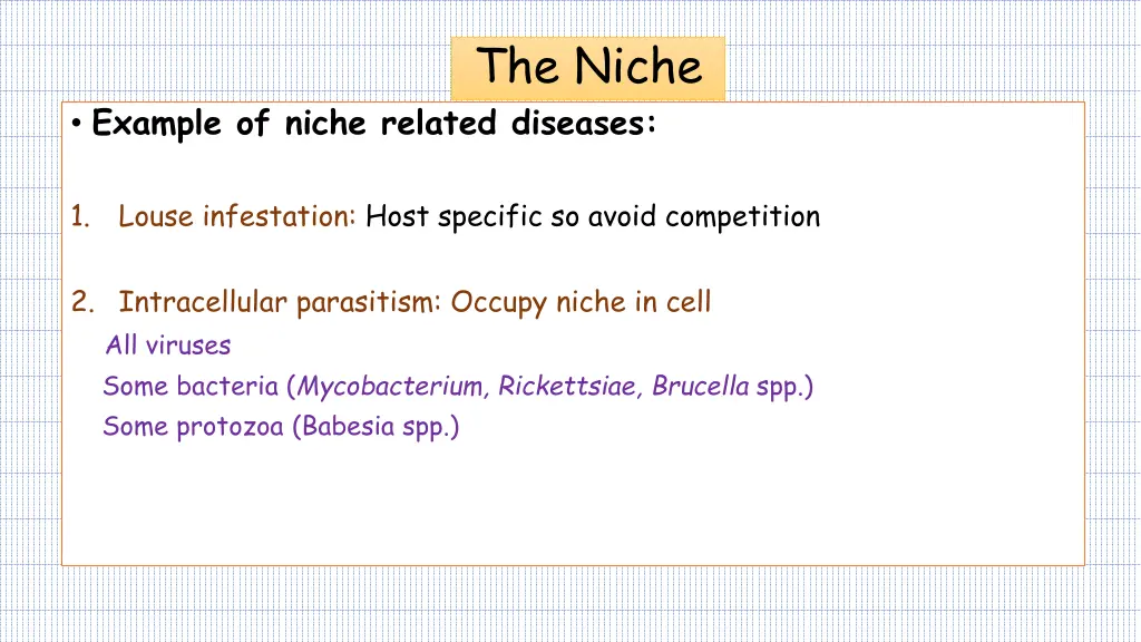 the niche 1