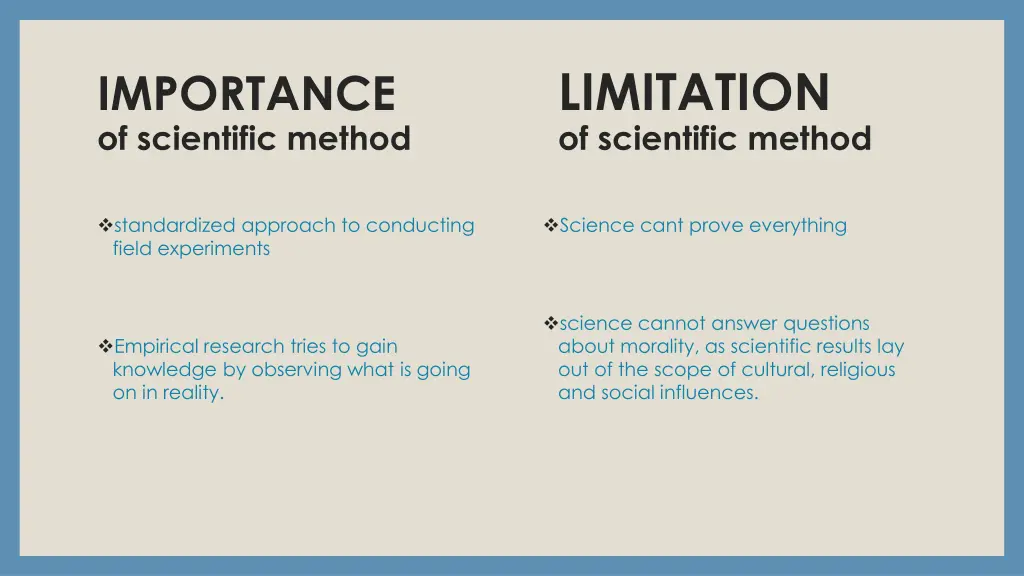 importance of scientific method