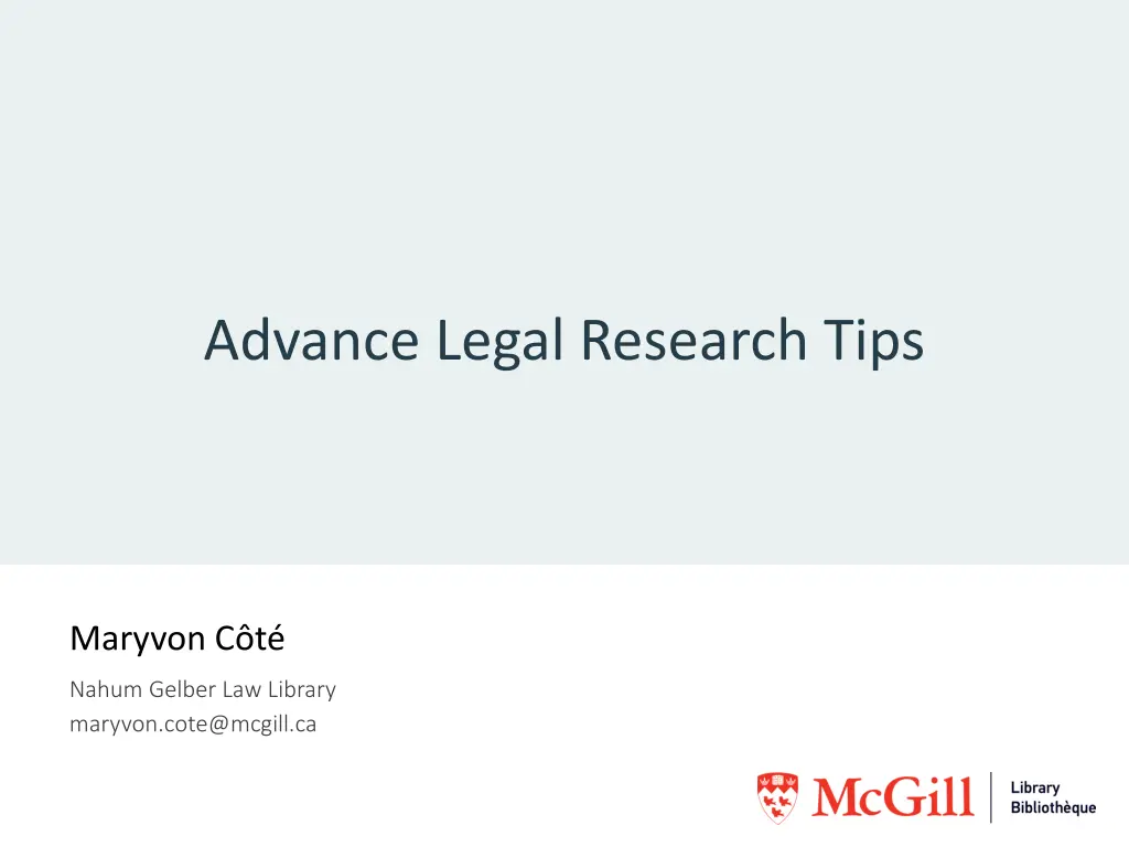 advance legal research tips