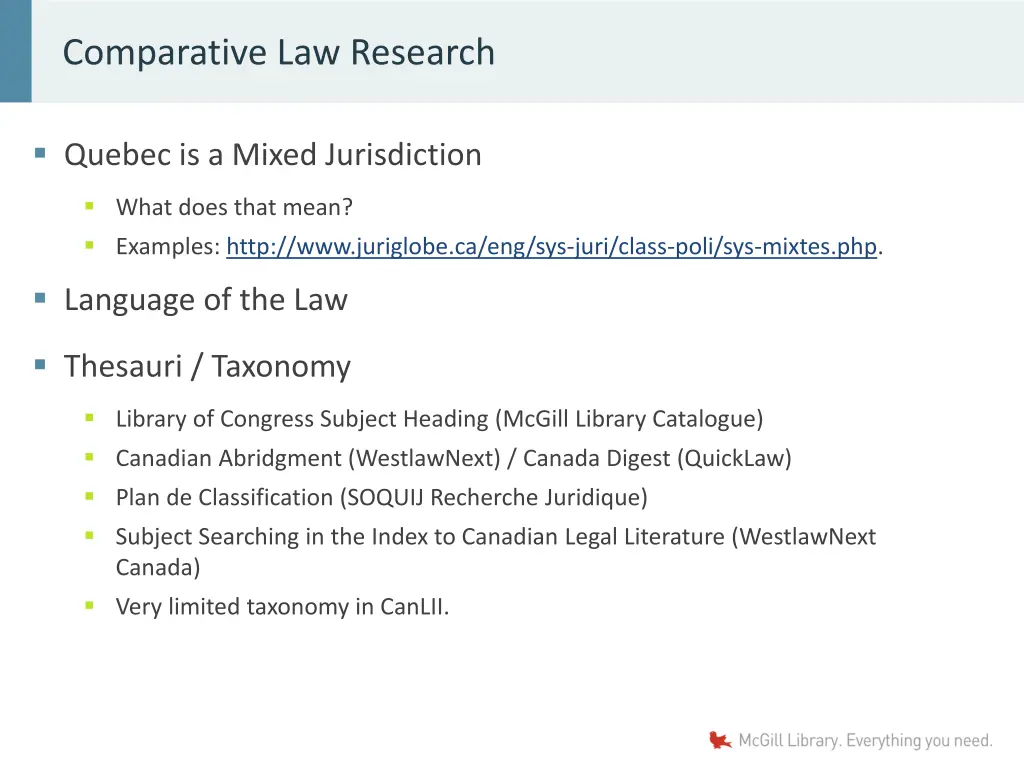 comparative law research
