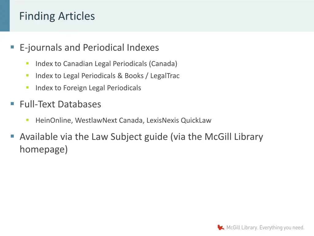 finding articles