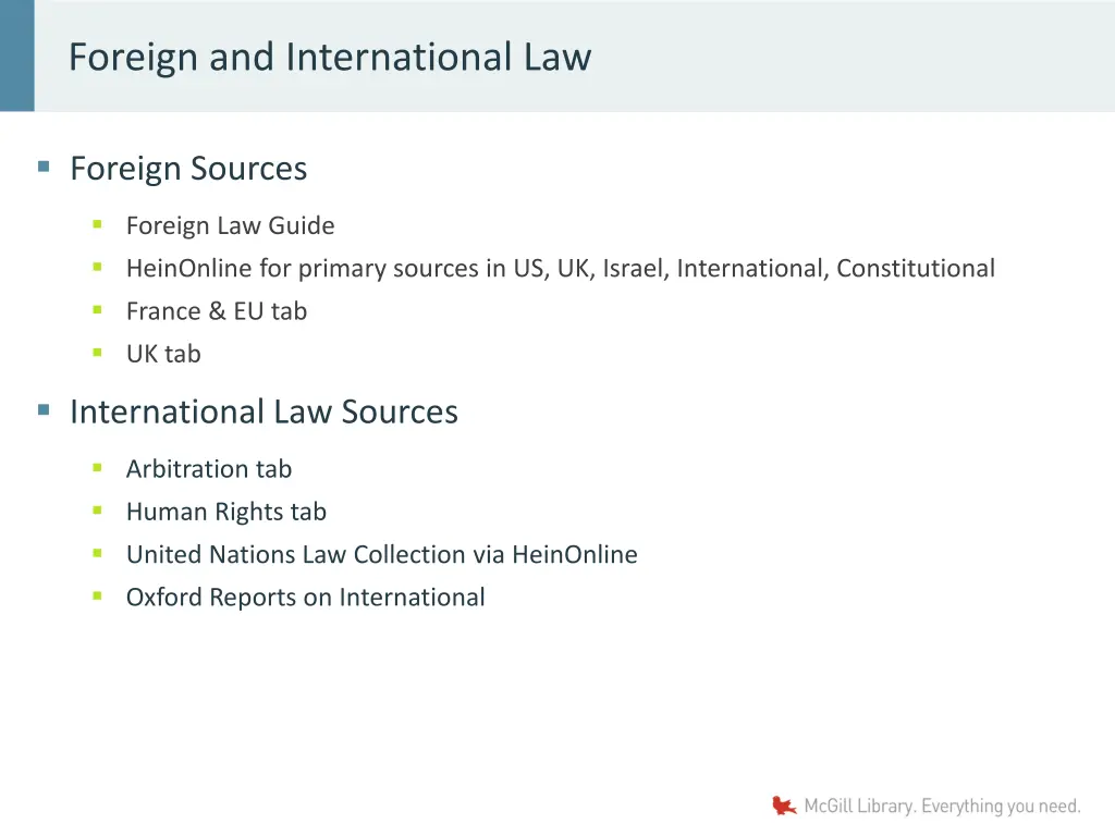 foreign and international law