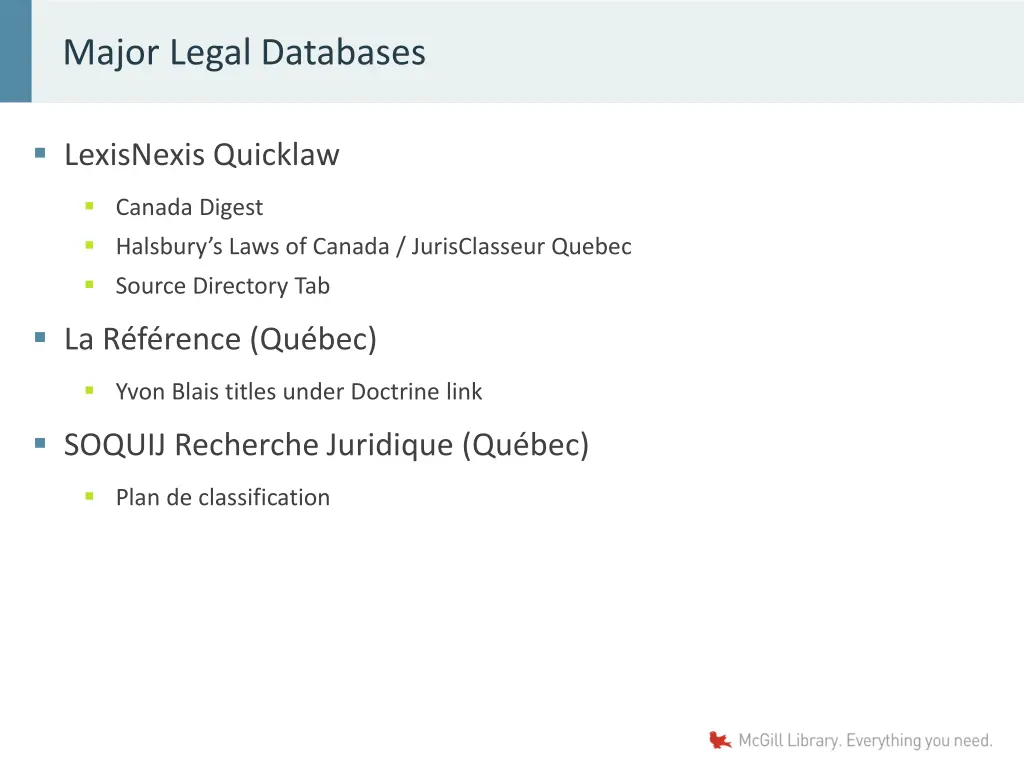 major legal databases