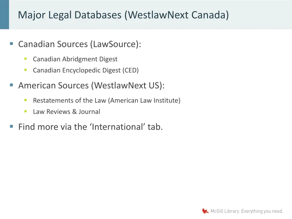 major legal databases westlawnext canada