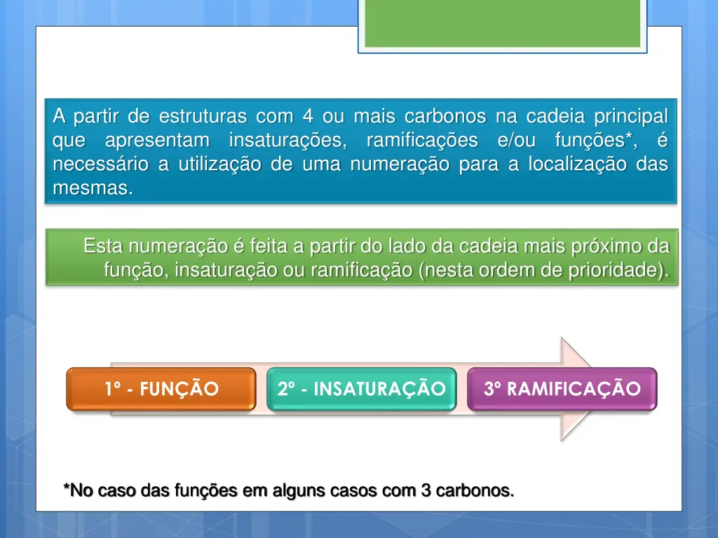 a partir de estruturas com 4 ou mais carbonos