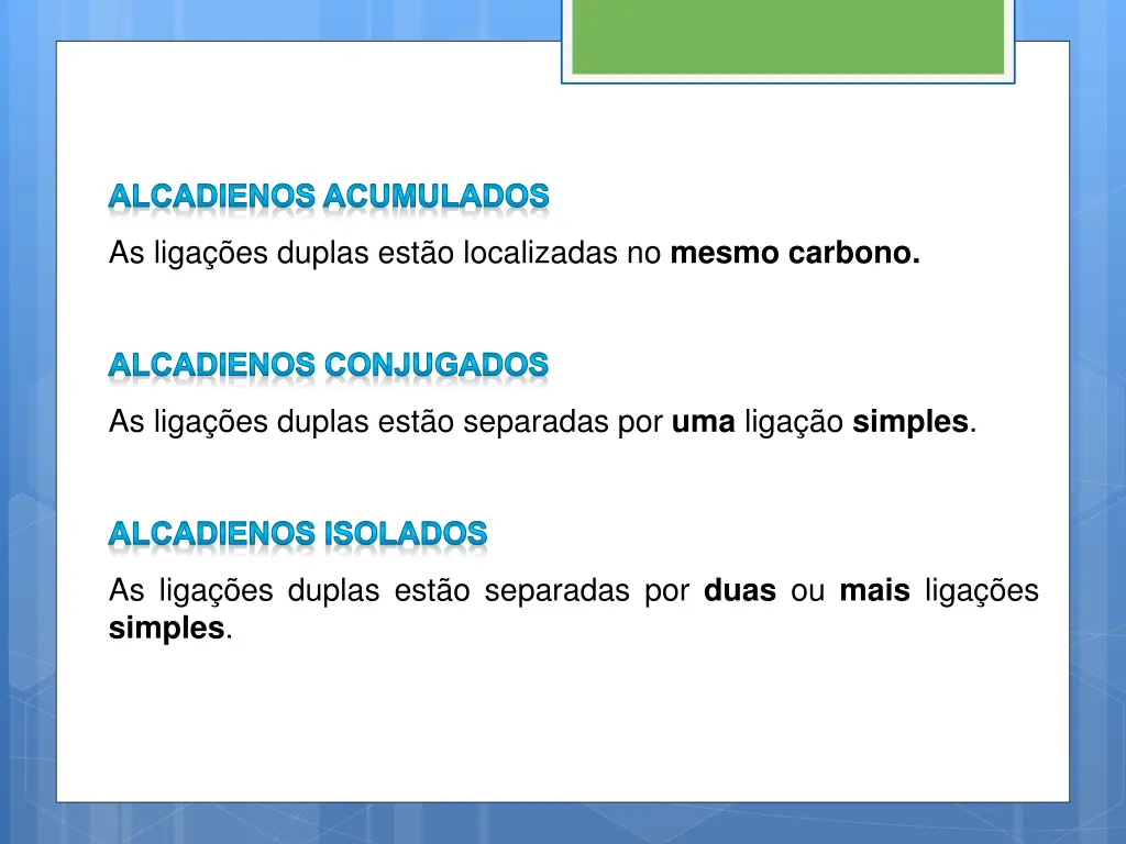 alcadienos acumulados