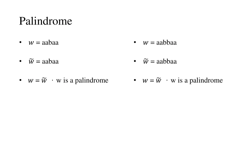 palindrome