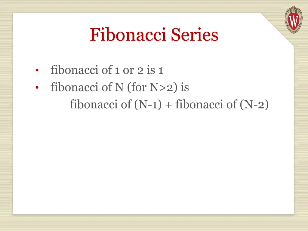 fibonacci series